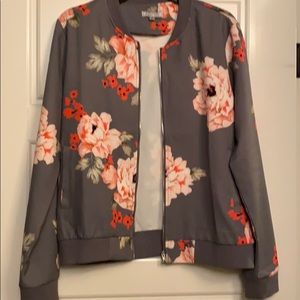Floral bomber jacket